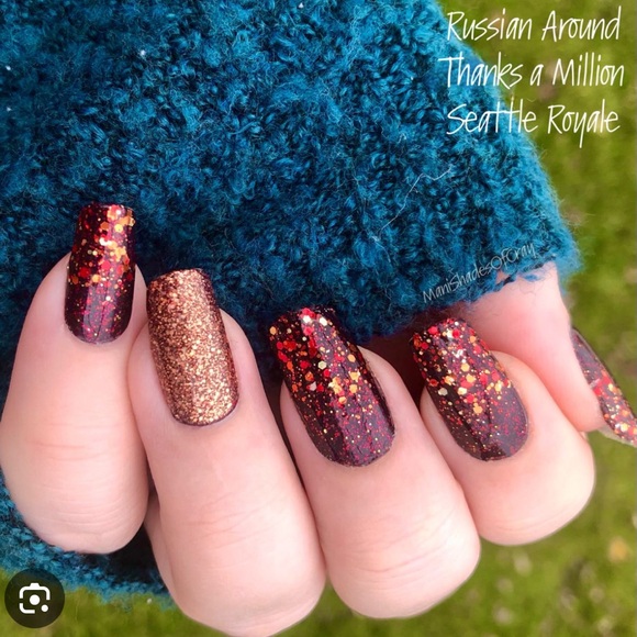 *Rare, HTF* Color Street: Thanks a Million | Fall Thanksgiving Red Orange Gold - Picture 6 of 10